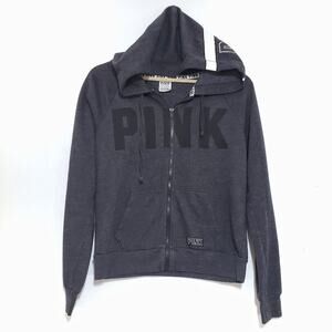 PINK VS | Graphic Print Full Zip Comfy Hoodie